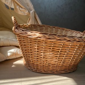 Large Oval Wicker Laundry Basket