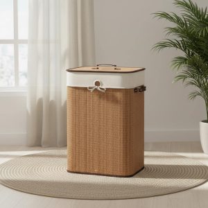 Bamboo Laundry Hamper with Lid