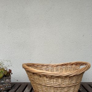 Large Woven Wicker Laundry Basket with Handles